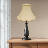 12" Ivory Slanted Scallop Bell Monay Shantung Lampshade