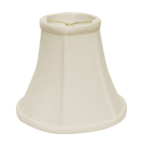 White Monay Shantung Silk Bell Lamp Shade