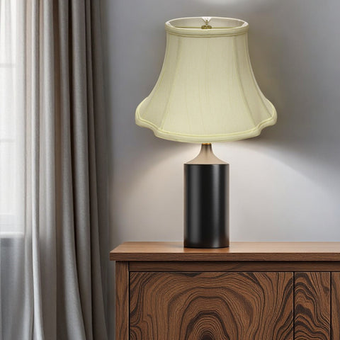 13" Ivory Reversed Oval Monay Shantung Lampshade