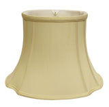 Antiqued White Monay Shantung Silk Oval Lamp Shade