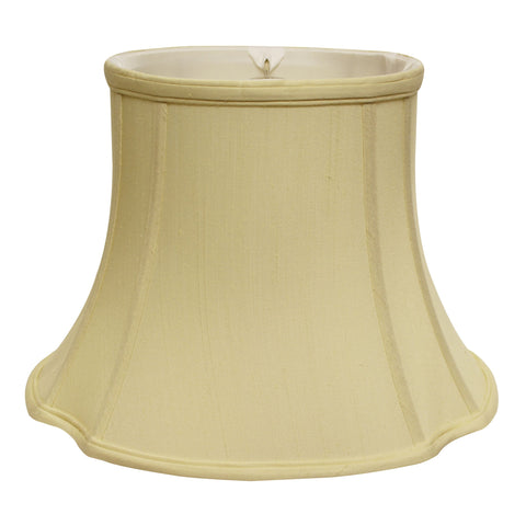 Antiqued White Monay Shantung Silk Oval Lamp Shade