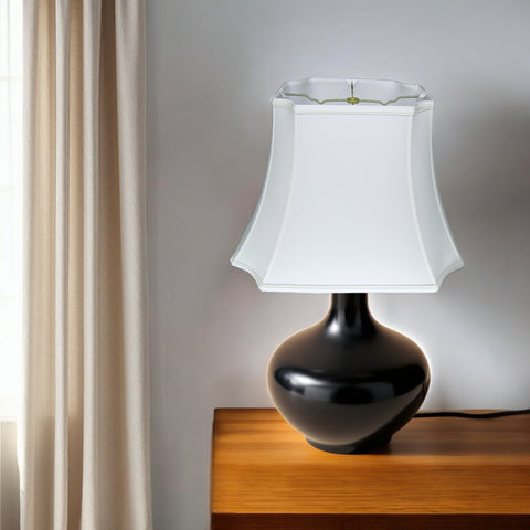 11" Snow Inverted Rectangle Shantung Lampshade