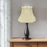 15" Ivory Inverted Rectangle Shantung Lampshade