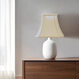 10" White Slanted Rectange Bell Monay Shantung Lampshade