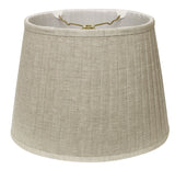 16" Cream Slanted Oval Linen Lampshade