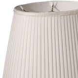 10" White Oval Side Pleat Shantung Lampshade
