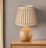 14" Vintage Gold Oval Smocked Pleat Shantung Lampshade