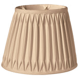 14" Vintage Gold Oval Smocked Pleat Shantung Lampshade