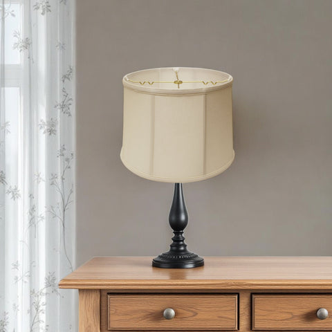 13" Off White Throwback Drum Linen Lampshade