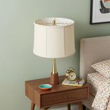 17" Off White Throwback Drum Linen Lampshade