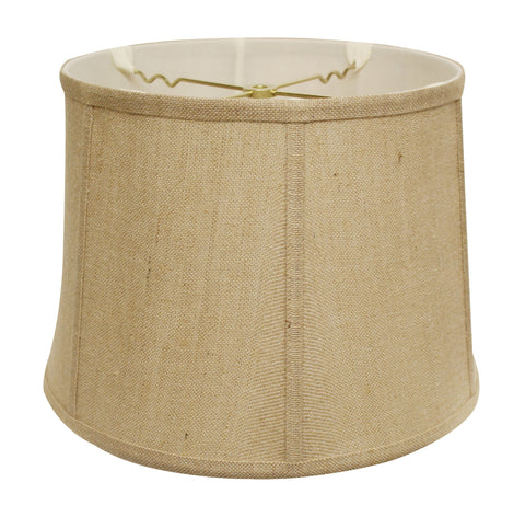 Gold Burlap Drum Lamp Shade