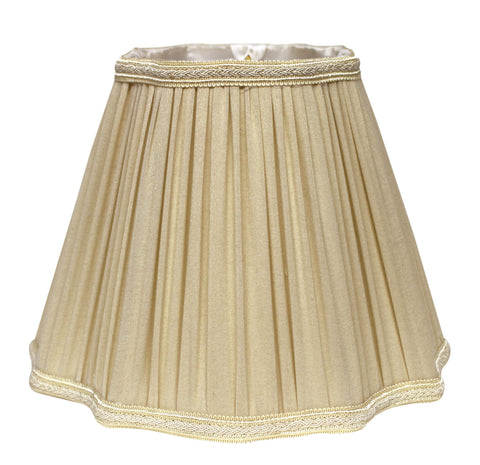 8" Pearl Grey Slanted Fancy Square Shantung Lampshade