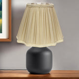16" Pearl Grey Slanted Fancy Square Shantung Lampshade