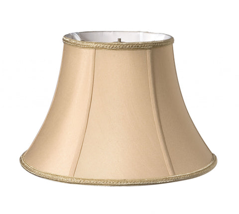 12" Vintage Gold Slanted Bell Shantung Lampshade