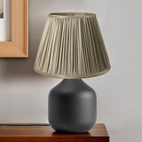11" Ash Slanted Pleated Tafetta Lampshade