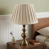 Cream Linen Pleated Empire Lamp Shade