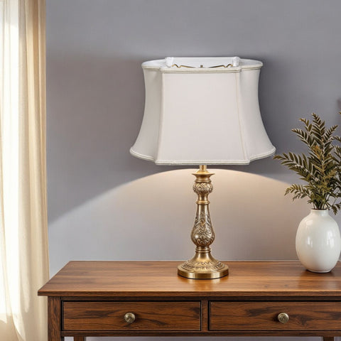 12" Cream Premium Oblong Shantung Lampshade