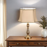 14" Vintage Gold Premium Oblong Shantung Lampshade