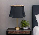 14" Black with Bronze Lining Premium Oblong Shantung Lampshade