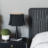 16" Black with Bronze Lining Premium Oblong Shantung Lampshade