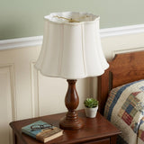 14" Cream Melon Scallop Shantung Lampshade