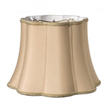 16" Vintage Gold Melon Scallop Shantung Lampshade