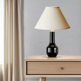 15" Parchment Biege Deep Cone Slanted Linen Lampshade