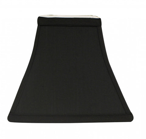 Black And White Shantung Silk Square Lamp Shade