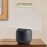 16" White Rectangle Bell No Slub Lampshade