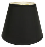 Black Shantung Silk Empire Lamp shade 18"W Bottom