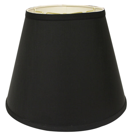 Black Shantung Silk Empire Lamp shade 18"W Bottom