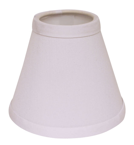 4" White Set of 6 Chandelier No Slub Lampshades