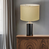 14" Parchment Biege Throwback Drum Linen Lampshade