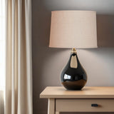 14" Dark Wheat Throwback Drum Linen Lampshade