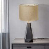15" Dark Wheat Throwback Drum Linen Lampshade