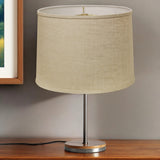 16" Light Wheat Throwback Drum Linen Lampshade