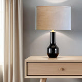 12" Light Wheat Throwback Oval Linen Lampshade