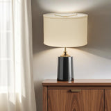 14" Ivory Throwback Oval No Slub Lampshade