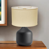 14" Parchment Biege Throwback Oval Linen Lampshade