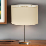 16" Ivory Throwback Oval No Slub Lampshade