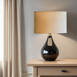 16" Parchment Biege Throwback Oval Linen Lampshade