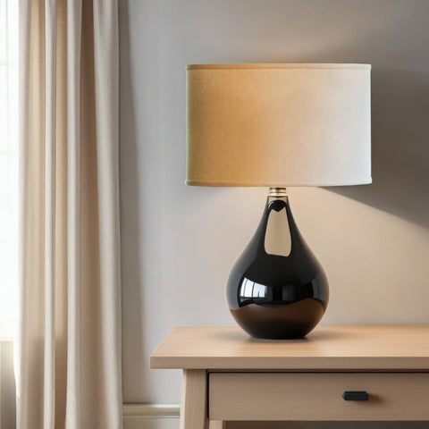 16" Parchment Biege Throwback Oval Linen Lampshade