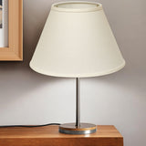 12" White Premium Empire Slanted Linen Lampshade