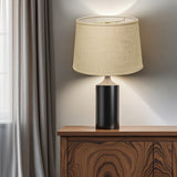 14" Light Wheat Rounded Empire Slanted Linen Lampshade