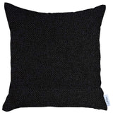 18" Black Throw Pillow Cover