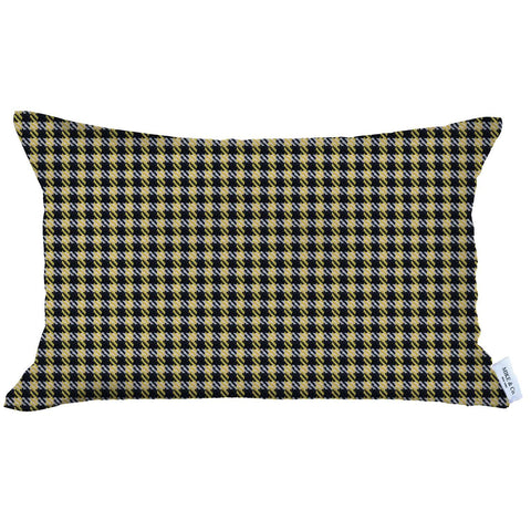 12" X 20" Yellow Lumbar Throw Pillow Cover