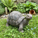 11" Dark Brown Tortoise Indoor Outdoor Statue