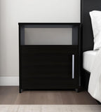23" Black Wood Nightstand