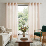 Set of Two 84"  Blush Solid Modern Window Panels