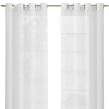 Set of Two 84"  White Solid Modern Window Panels